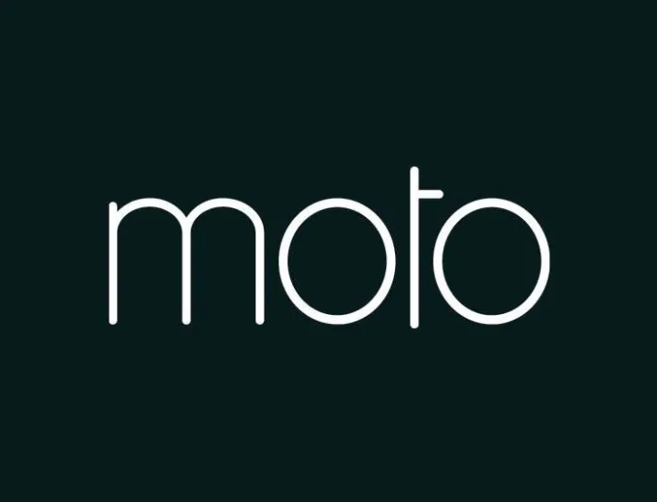 Moto logo with the word moto in white text and a black background