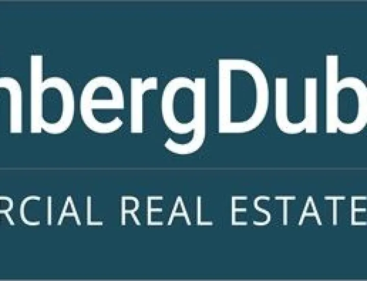 Logo, with Rothberg Dubrow Commercial Real Estate Group in white text over a navy blue background
