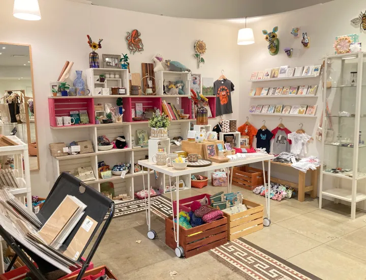 Interior of Art Star boutique with displays