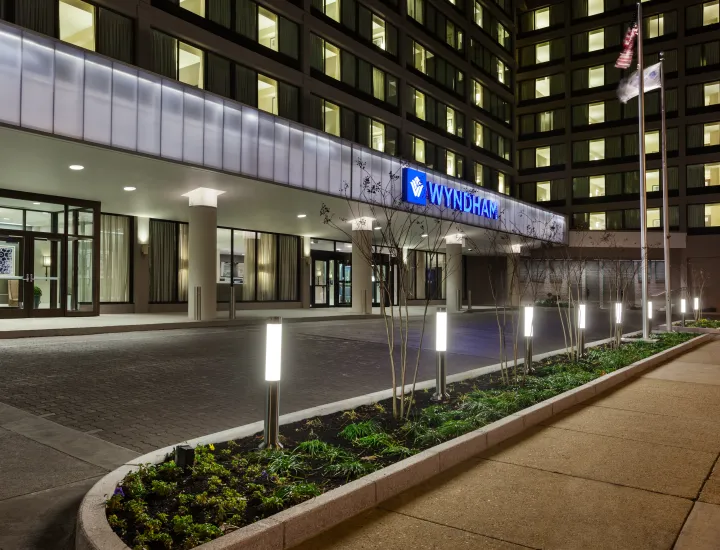 Exterior of the Wyndham Hotel