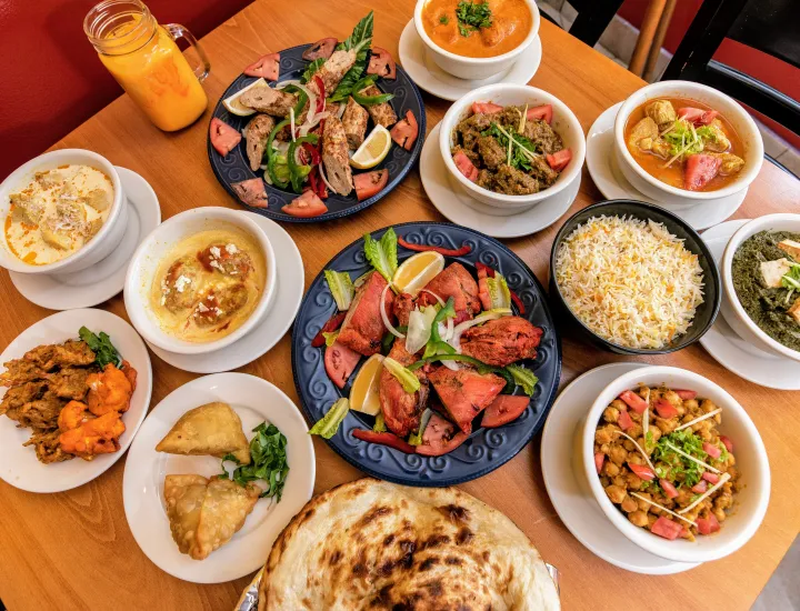 Display of food at Kurry Shack