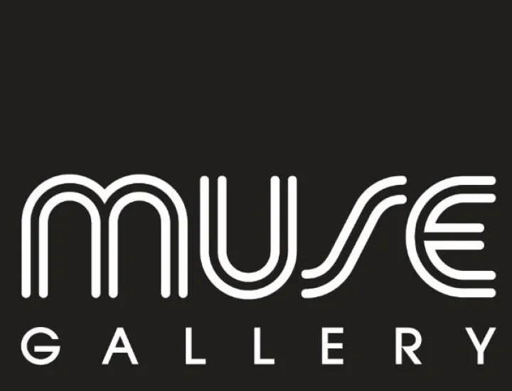 Muse Gallery logo with white text and black background