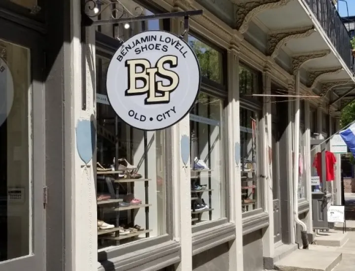 Exterior of Benjamin Lovell Shoes