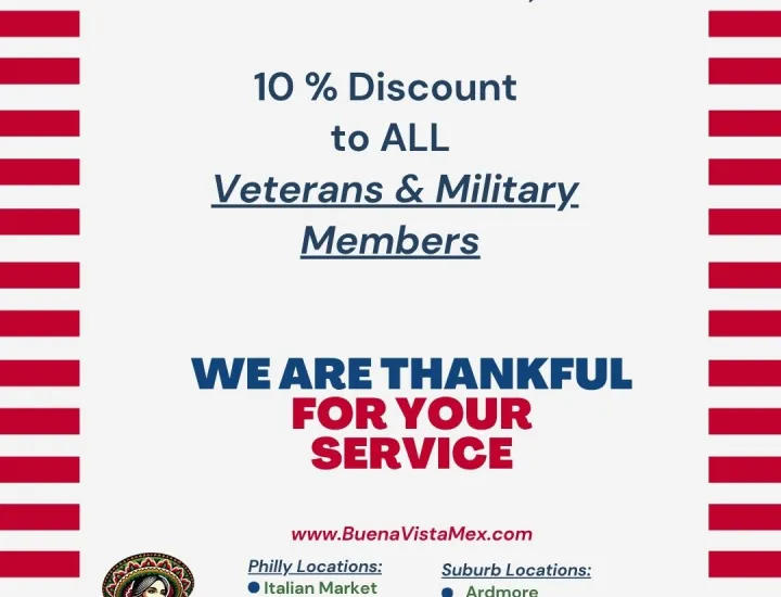 Discount to all Veterans & Military Members THANK YOU