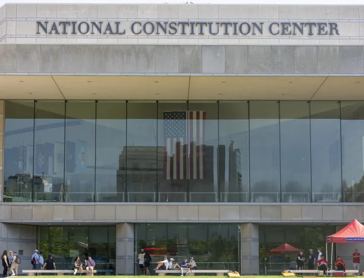 Front facade of the National Constitution Center
