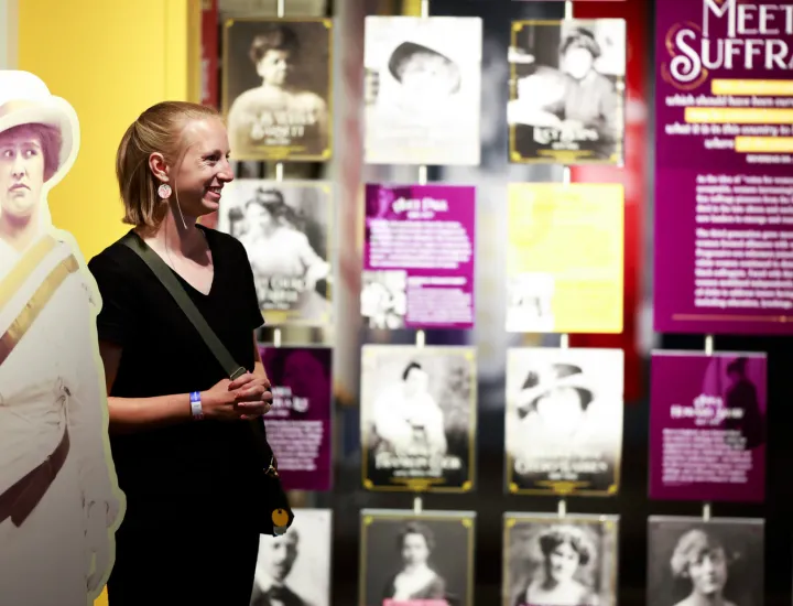 Women in museum gallery