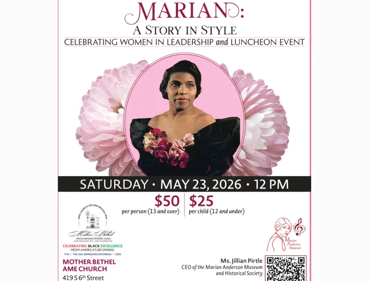 Join us for an elegant luncheon event honoring the legacy, grace, and impact of Marian Anderson while celebrating the power of women who lead with purpose and vision.