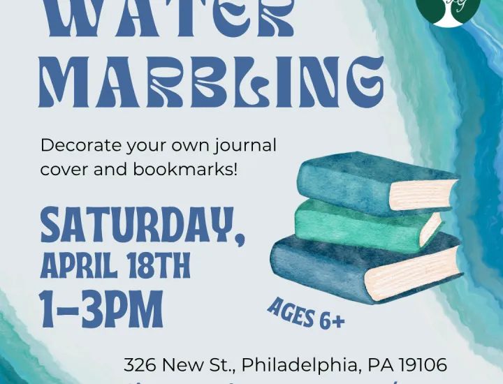 Water marbling activity flier