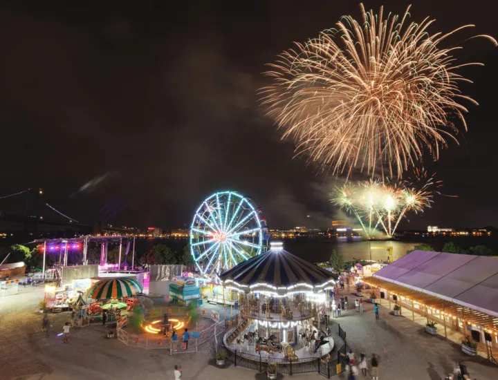 Fireworks over the Delaware River