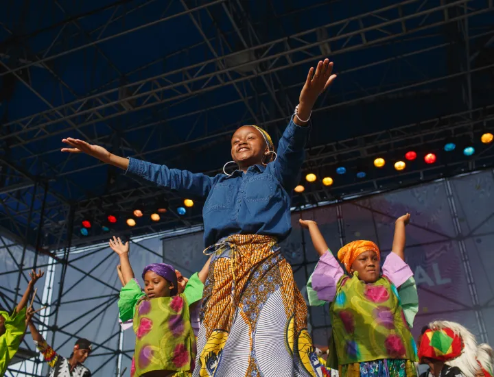 Performers on stage