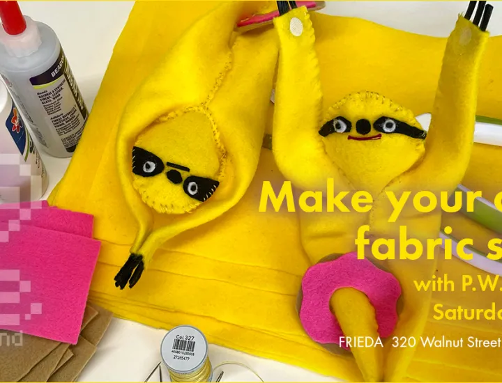 Make your own fabric sloth - P.W. Pritchett workshop - no sewing experience needed July 11