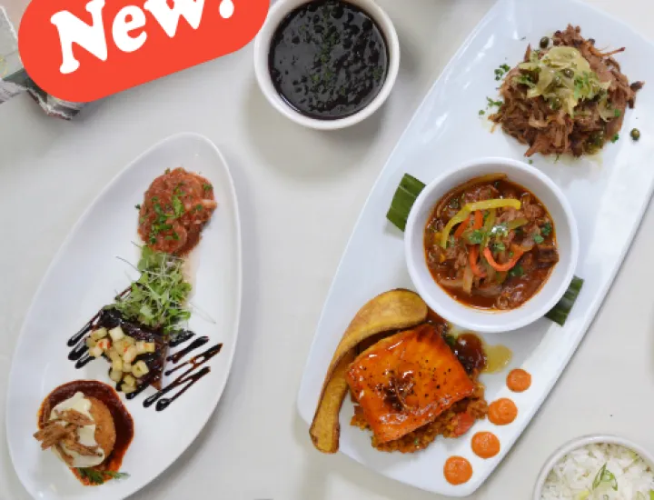Tasting plate with three entrees and tasting plate with three appetizers that are featured on the Eat 250 Menu