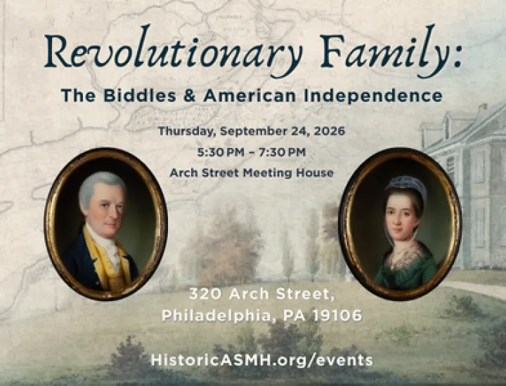 Clement & Rebekah Biddle, 19th century, unknown artist, after Charles Willson Peale, watercolor on ivory. Biddle Family Papers (Ms. Coll. 1351), Kislak Center for Special Collections, Rare Books & Manuscripts, University of Pennsylvania Libraries.