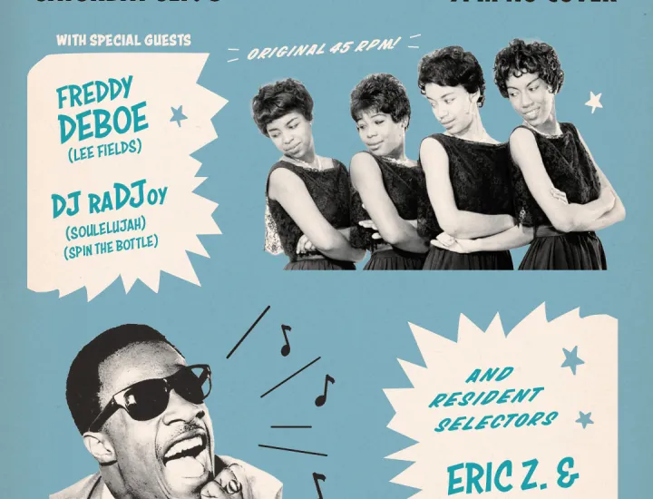 Event flyer for Philly Soul Club's '60s soul dance party. Saturday, Sept. 5, 9 PM at Khyber Pass Pub. No cover.