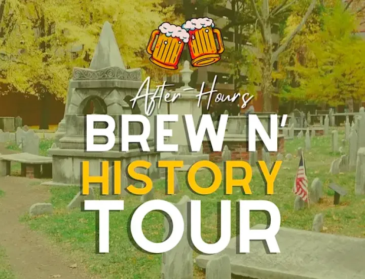 Image of christ church and title of event "Brew N' History Tour: Autumn Edition"