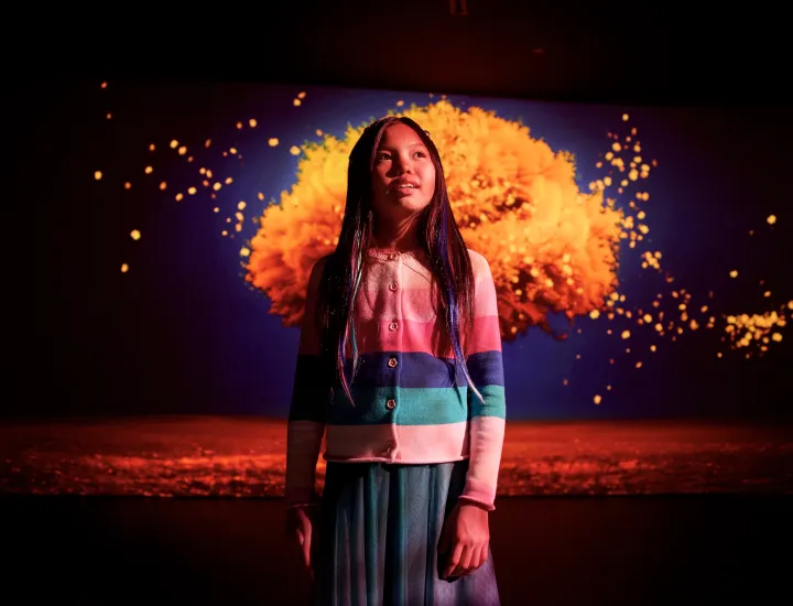 Colors of Creation at The Weitzman Museum, an Interactive theatre filled with motion, play, and wonder! Come play for FREE until October 4th, located on Independence Mall! 