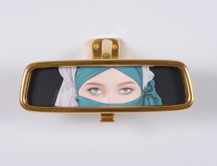 Tempting Eyes: Gold Series -V | 4 x 9 x 4.5 inches / 10 x 23 x 11 cm (each), carved & 24k gold gilded pine wood, pigments on handmade wasli paper, Tru Vue Optium Museum Acrylic, 2026