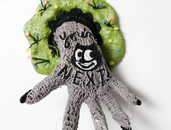 Wall Hanging Crochet Sculpture by Caitlin McCormack