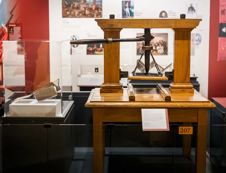  19th-century wooden printing press